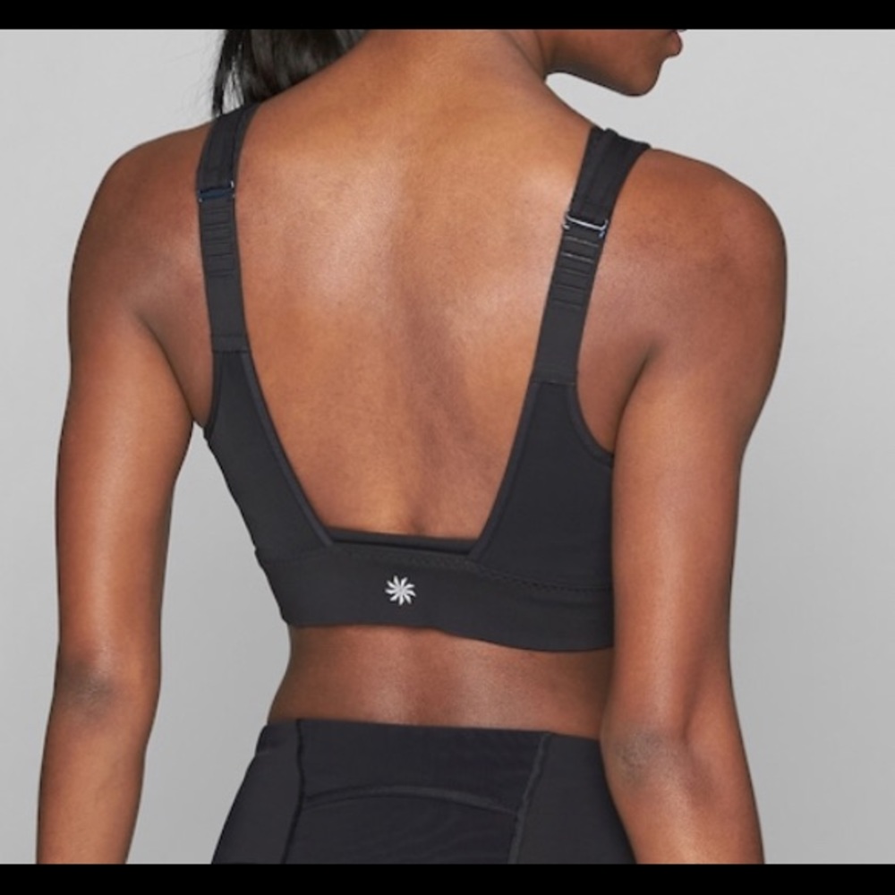 Athleta front zip stealth bra black XS NWT - Picture 5 of 8